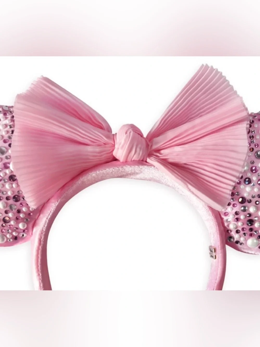NEW Disney Minnie Mouse Pink Rhinestone Ear Headband Adult BaubleBar